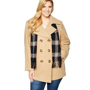 Camel London Fog Pea Coat